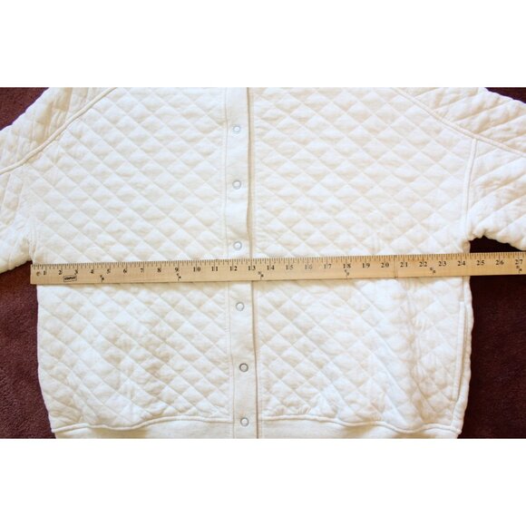 Aerie Quilted Cardi Bomber Jacket Size M/oversize Long Sleeves Snap Buttons - Picture 2 of 11